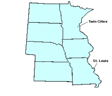 West Northcentral Map